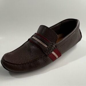 Bally Brown Leather Made in Switzerland Driving  Moccasin Loafers Shoes Mens 7.5